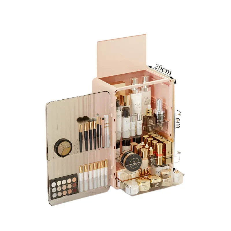 Luxury Cosmetics Storage Case with Locking Lid
