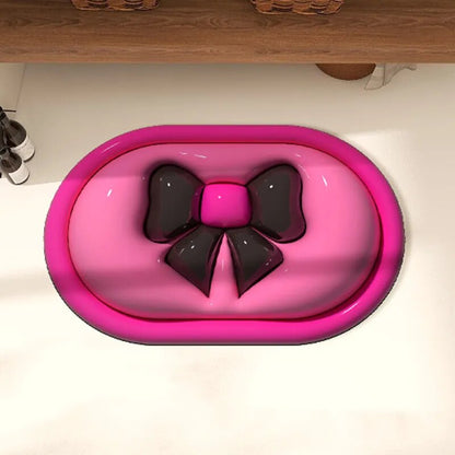Stylish 3D Bowtie Anti-Slip Floor Mat