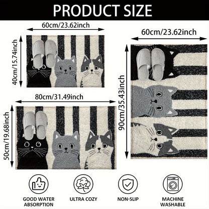 Colorful Cat Theme Rug Mat