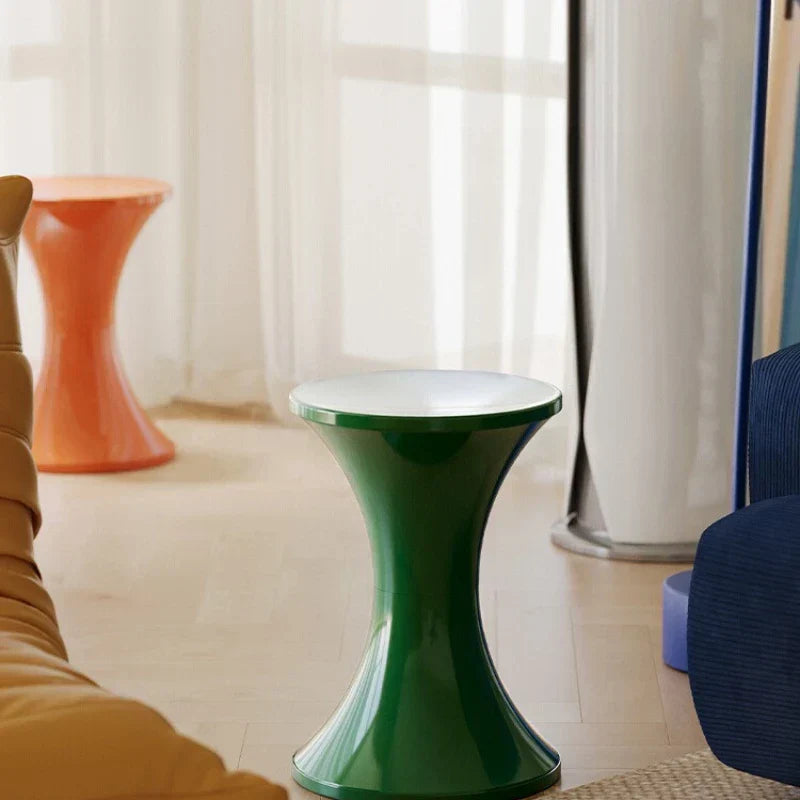Modern Round Accent Table with Slim Profile