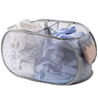 Folding Laundry Basket with Storage and Durable Design