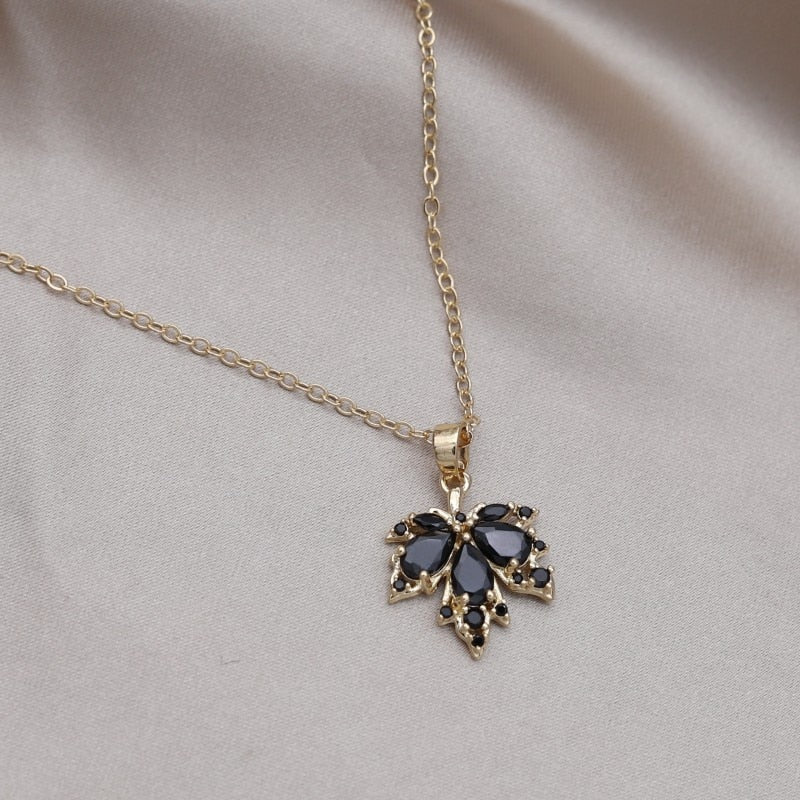 Delicate Leaf Shaped Dainty Necklace