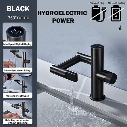 Contemporary Automatic Rotating Waterfall Sink Faucet