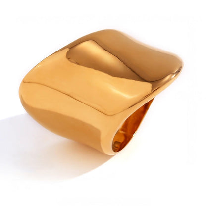 Premium 18k Gold Ocean Wave Ring