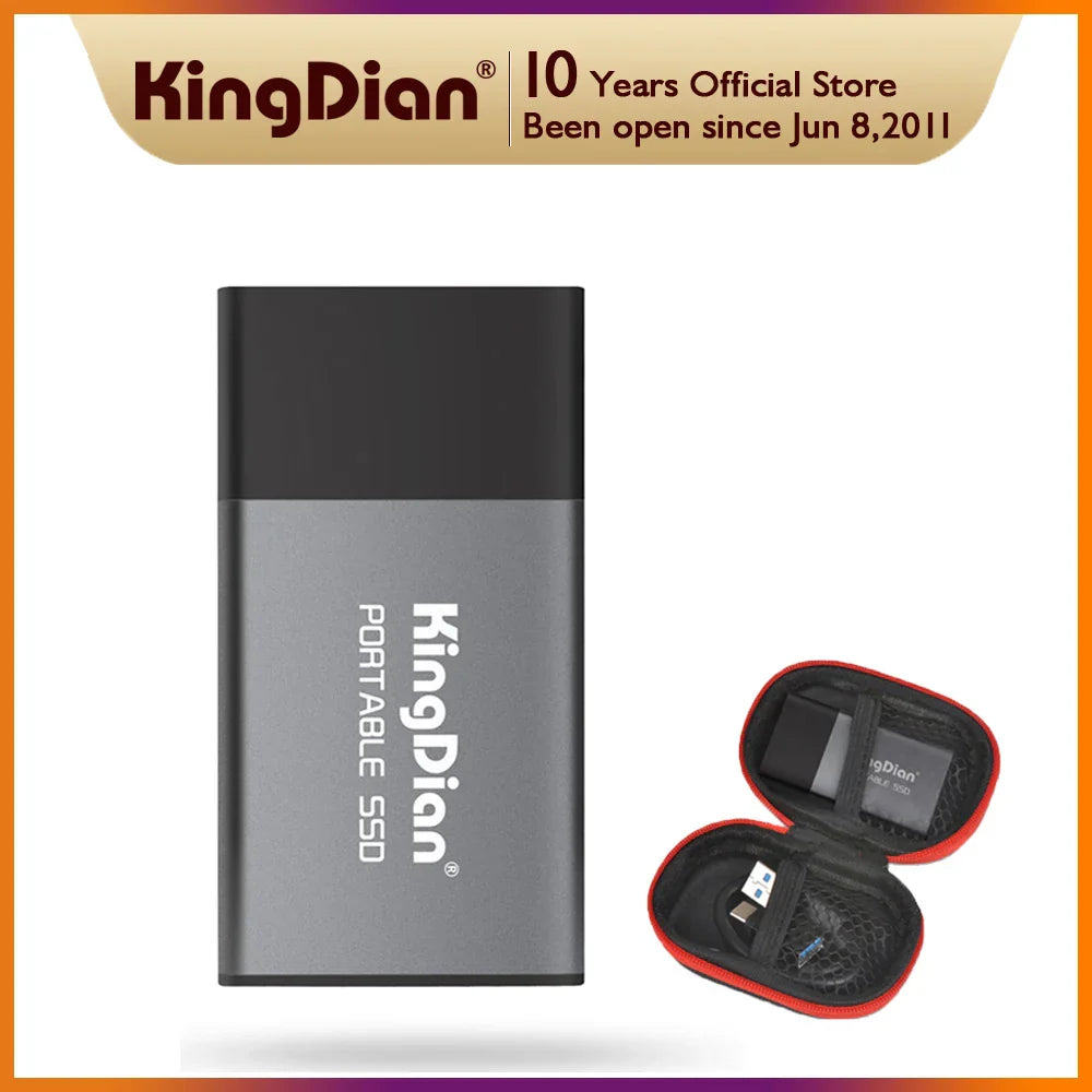 Compact USB C External SSD Fast Storage Drive - Luxicro