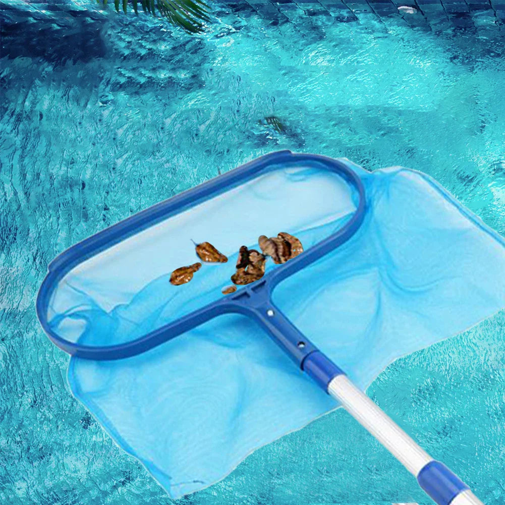 Pool Leaf Skimmer with Long Handle & Heavy Duty Net