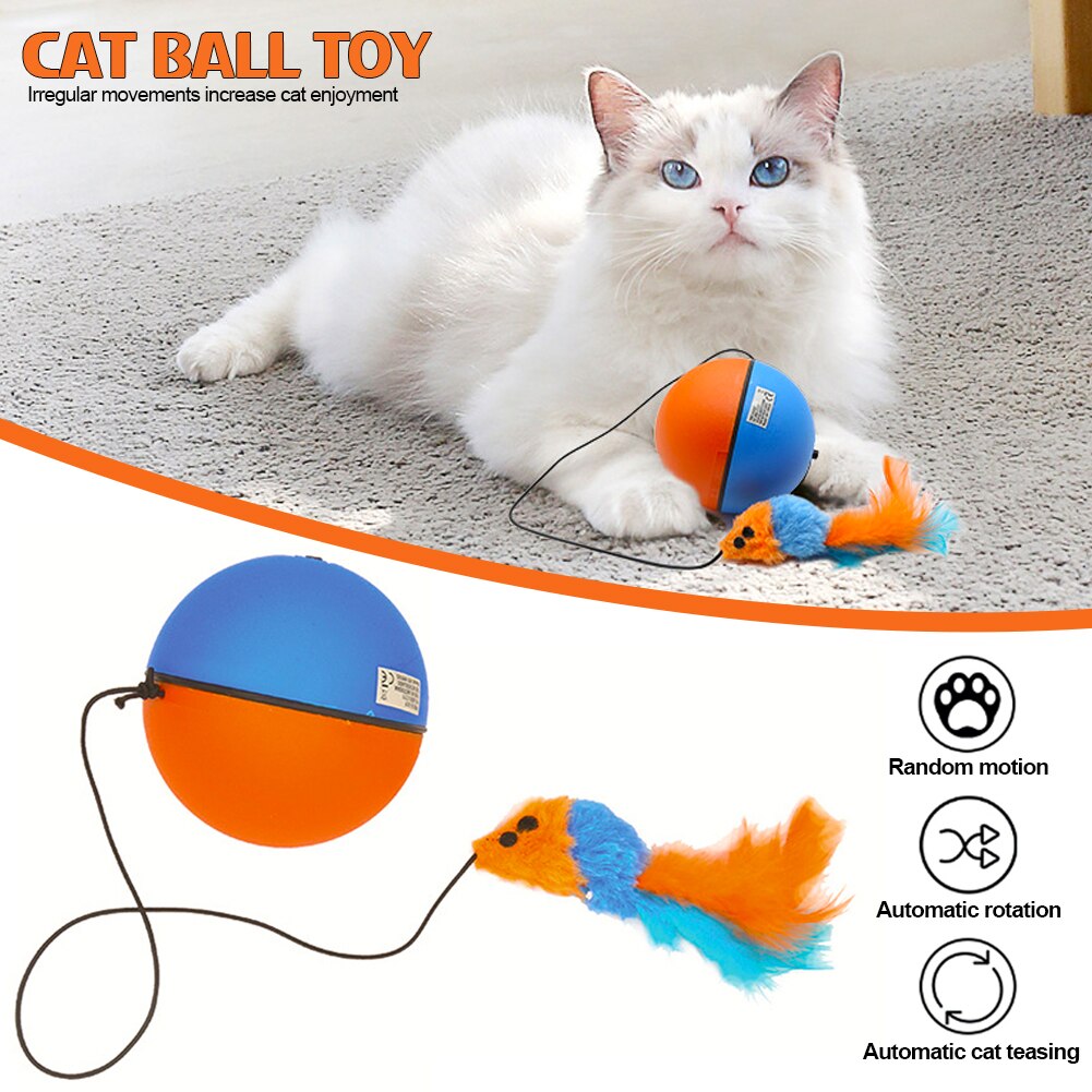 Fun Interactive Motorized Cat Toy Ball