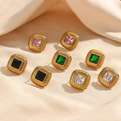 Luxury Swirl Pattern Diamond Earrings