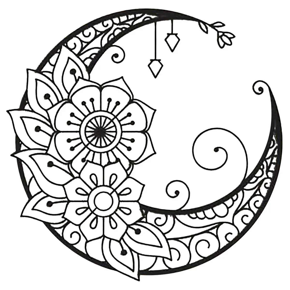 Bohemian Floral Metal Wall Decor Sign