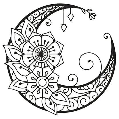 Bohemian Floral Metal Wall Decor Sign