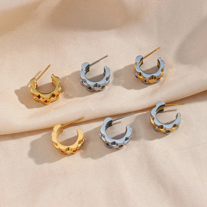 Fashionable Clock Design Dangle Earrings