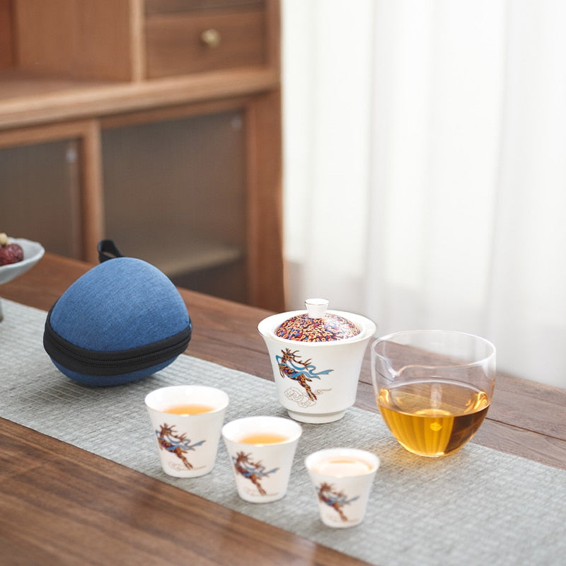 Delicate Winter White Porcelain Tea Cup Set - Luxicro