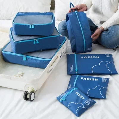 Compact Travel Bag Set 7-Piece Luggage Organizer
