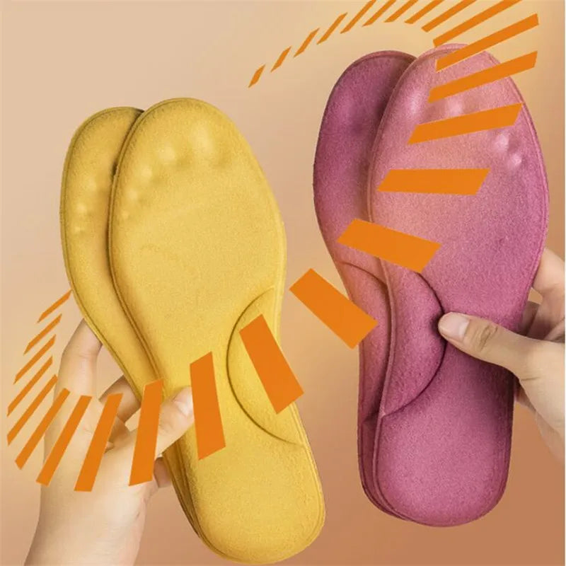 Warm Heated Insoles with Memory Foam for Men Women - Luxicro