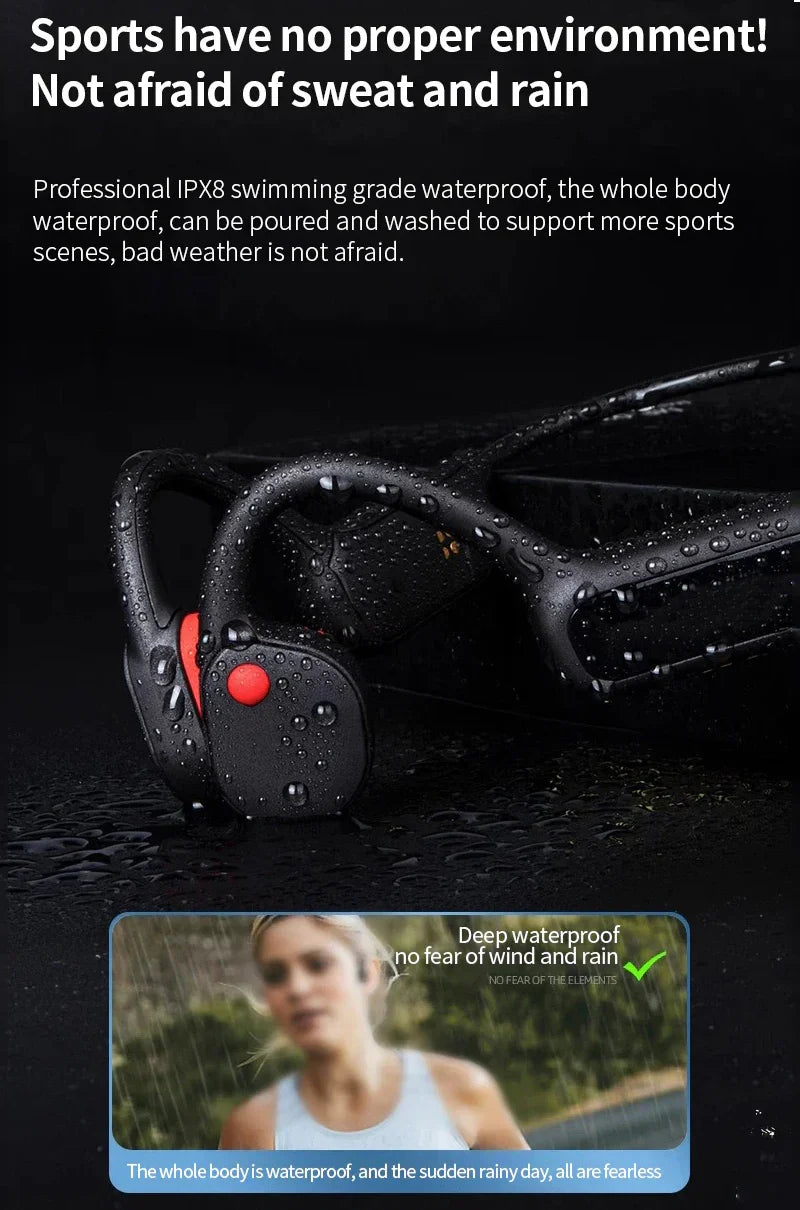 Sleek Bone Conduction Bluetooth Headphones