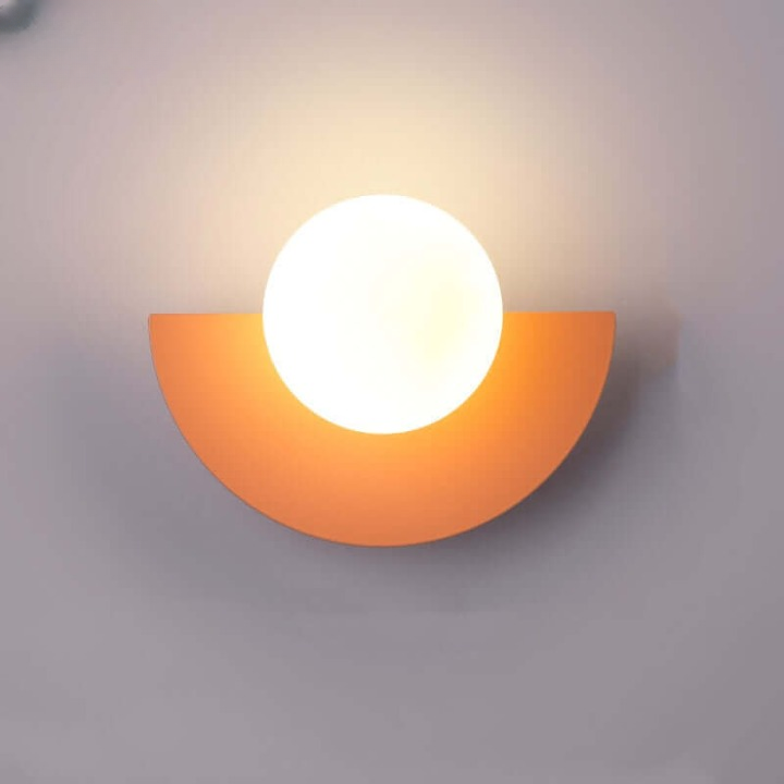 Contemporary Half Moon Steel Wall Lamp