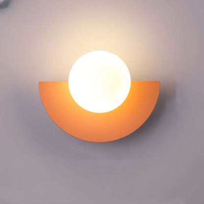 Contemporary Half Moon Steel Wall Lamp
