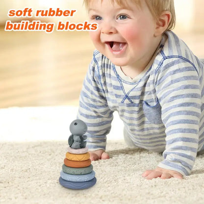 Soft Montessori Stacking Toy Rings for Babies