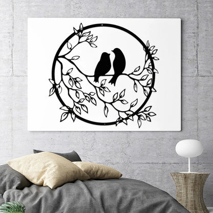 Dark Iron Bird Silhouette Wall Decor