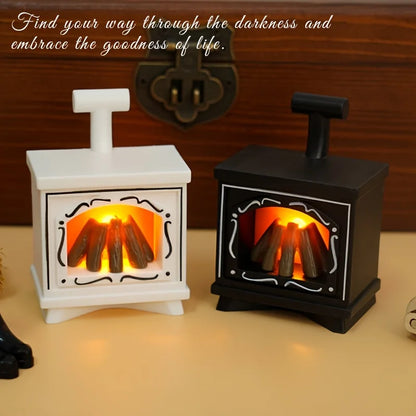 Small LED Dollhouse Fire Place Decoration