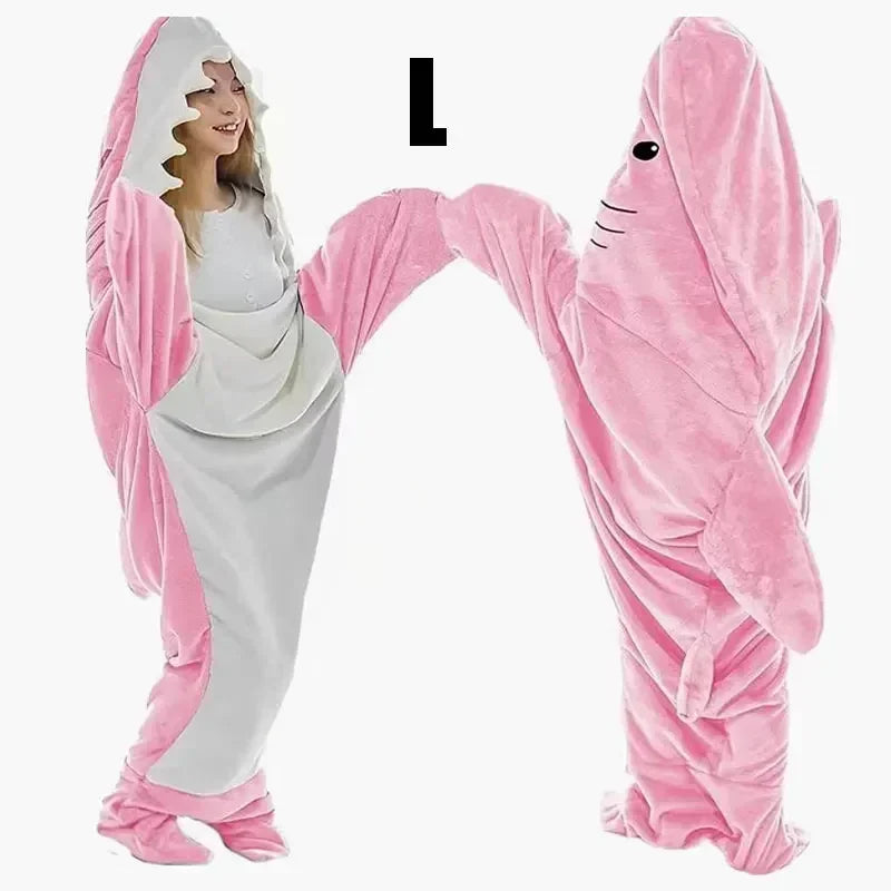 Cozy Shark Hoodie Blanket Costume