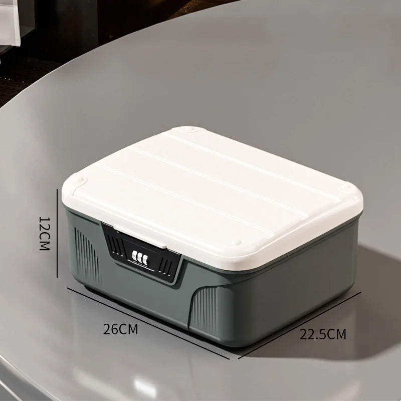 Compact Travel Lock Box Secure Storage Case
