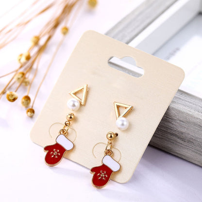 Festive Holiday Christmas Tree Dangle Earrings