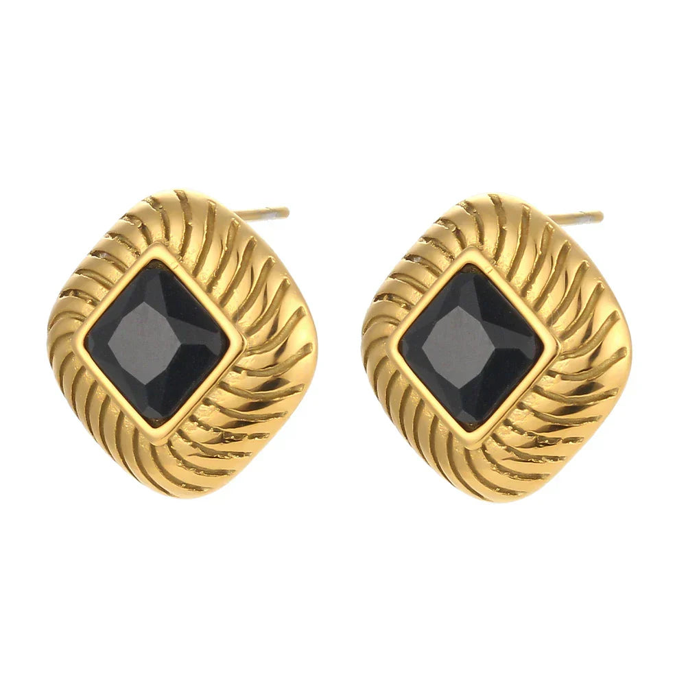 Luxury Swirl Pattern Diamond Earrings