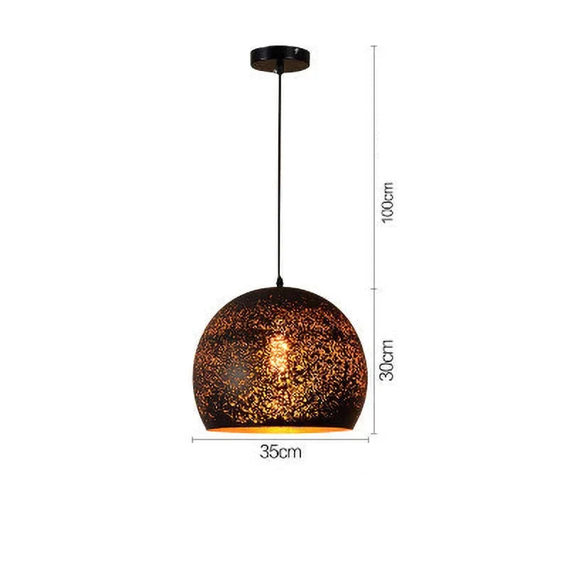 Rustic Chic Metal Hanging Lamp