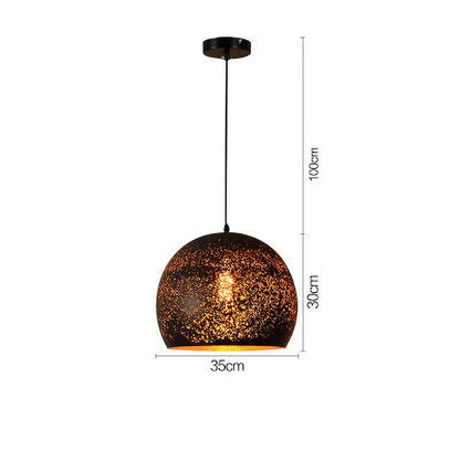 Rustic Chic Metal Hanging Lamp