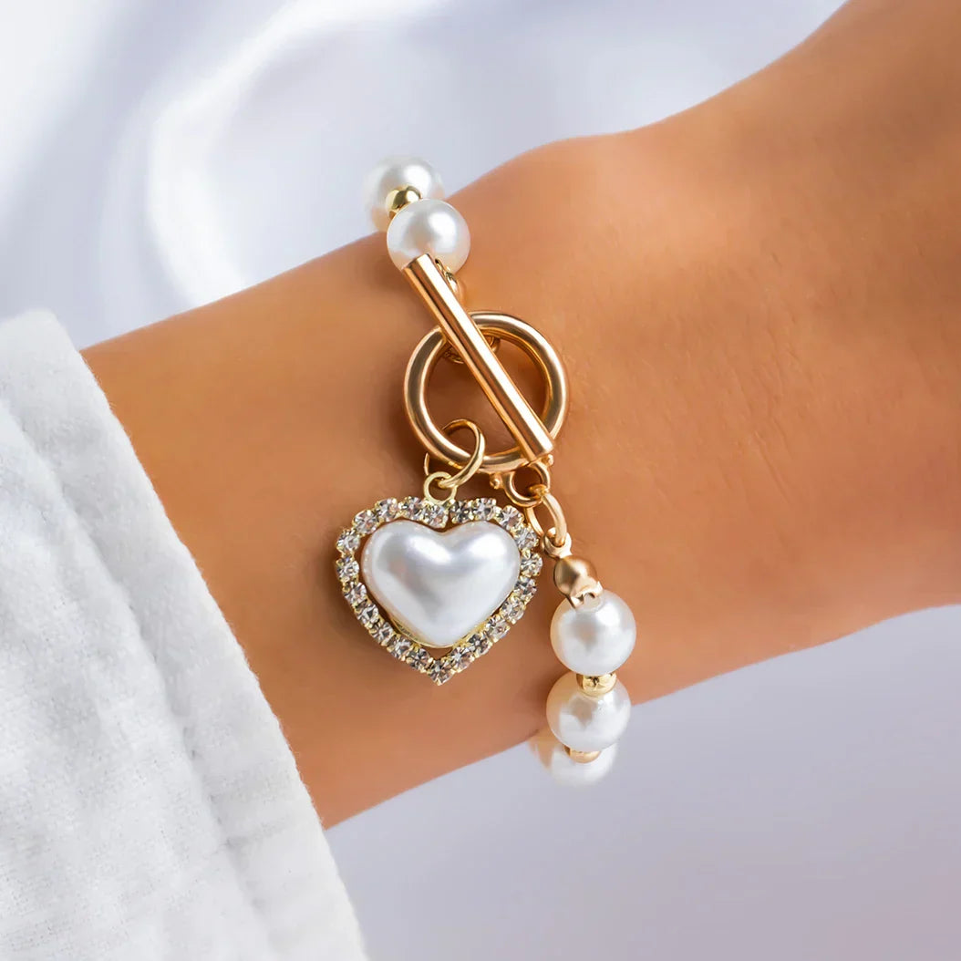 Luxurious Gemstone Heart Shaped Bracelet - Luxicro