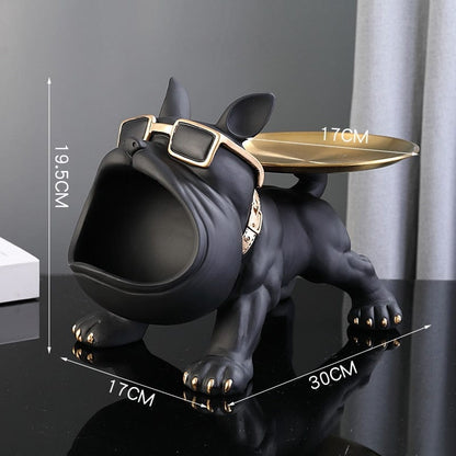 Cozy Bulldog Figurine Lamp