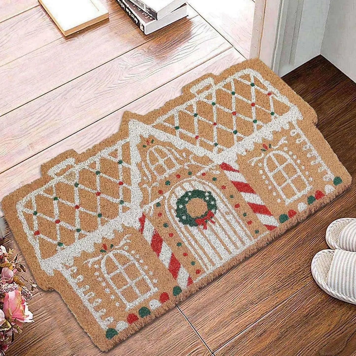 Cozy Christmas Welcome Mat Soft Anti Slip Door Mat