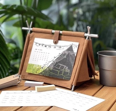 Compact Travel Desk Planner Calendar - Luxicro