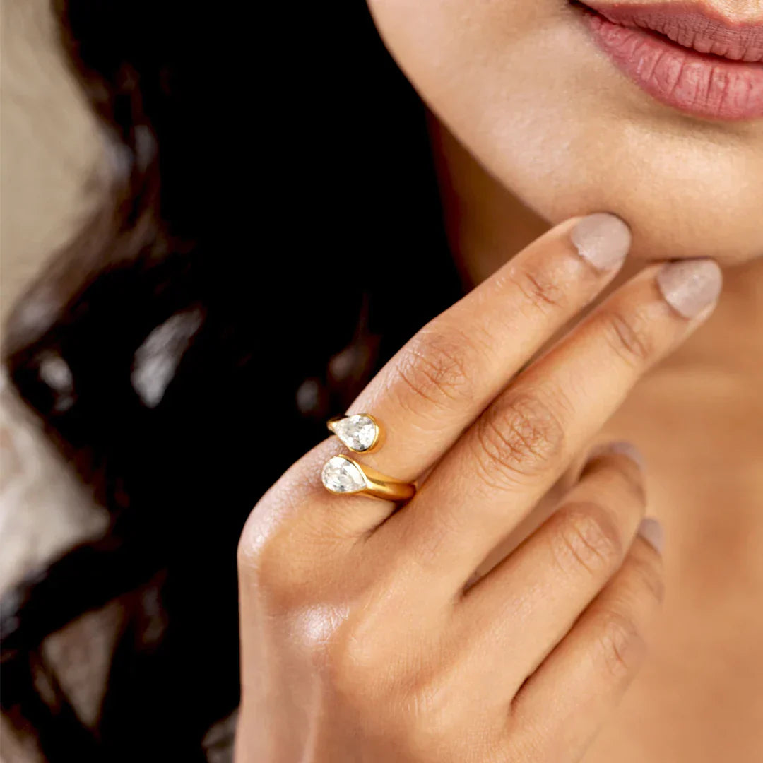 Shining Silver Halo Ring
