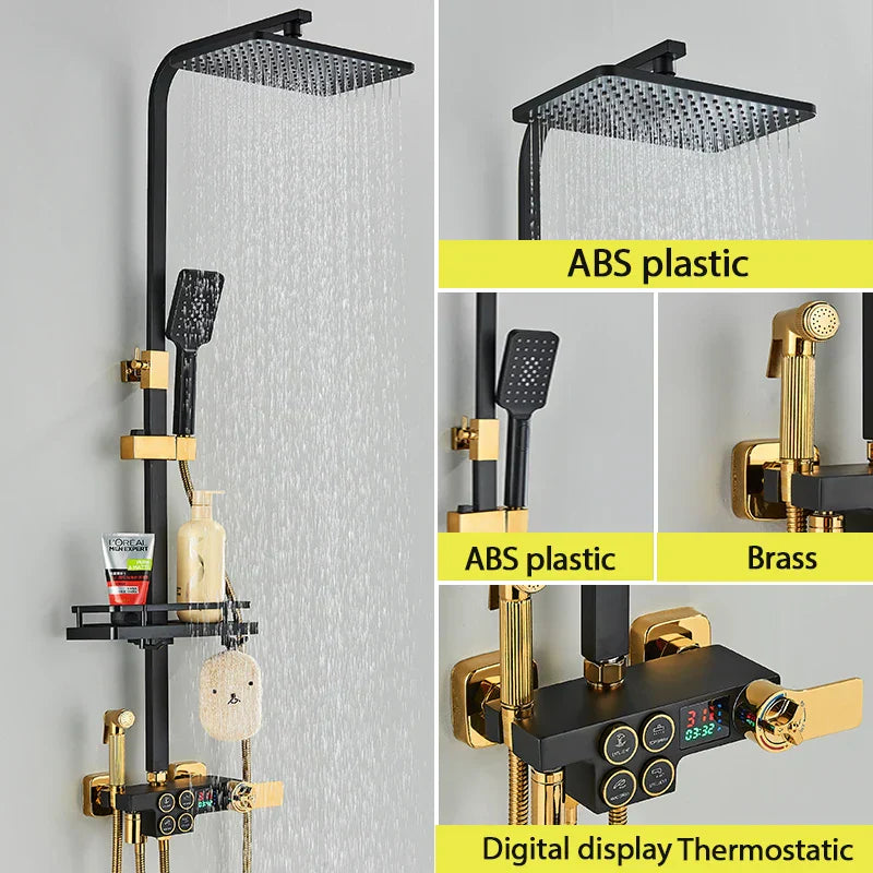 Premium Adjustable Thermostatic Shower Head System