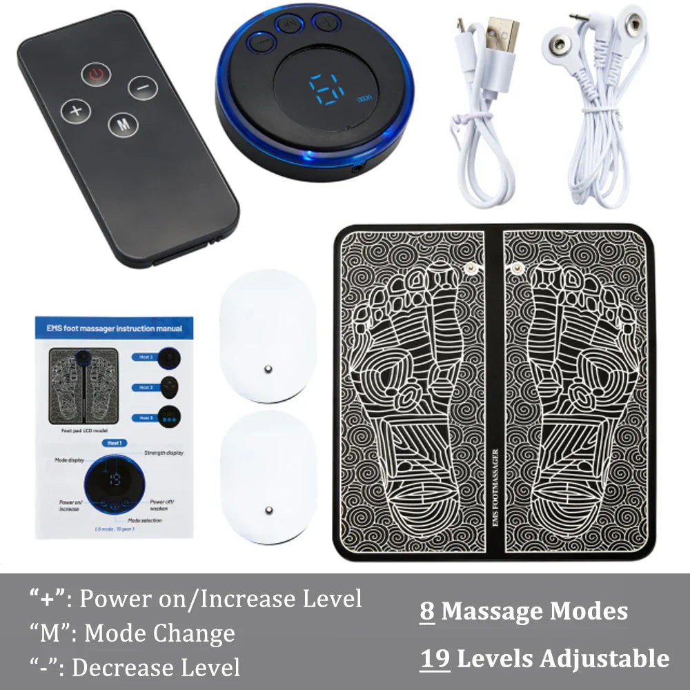 Electric Foot Massage Mat - 8 Modes Rechargeable