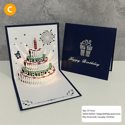 Colorful Musical Happy Birthday Greeting Cards