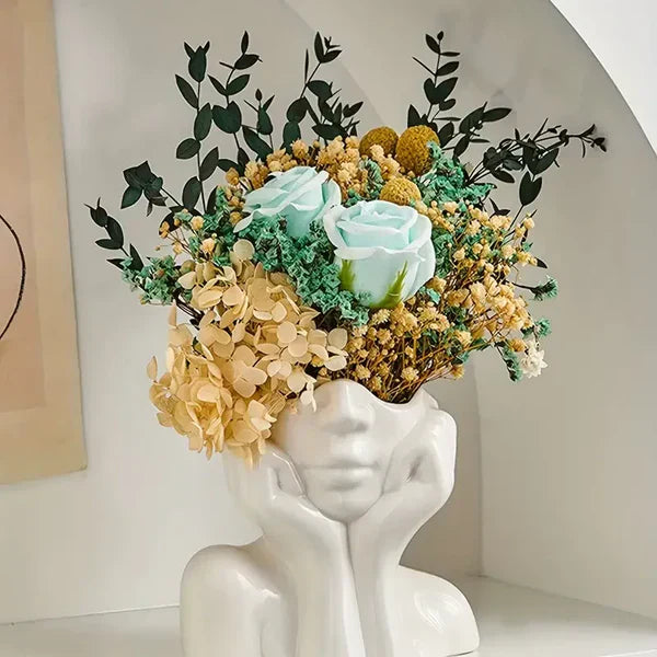 Modern Artistic Face Vase for Home Decor
