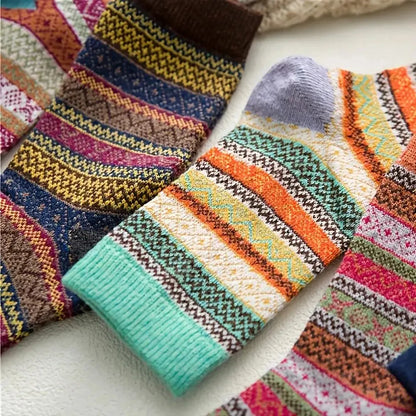 Cozy Women's Thick Wool Socks 5 Pack Winter Warm
