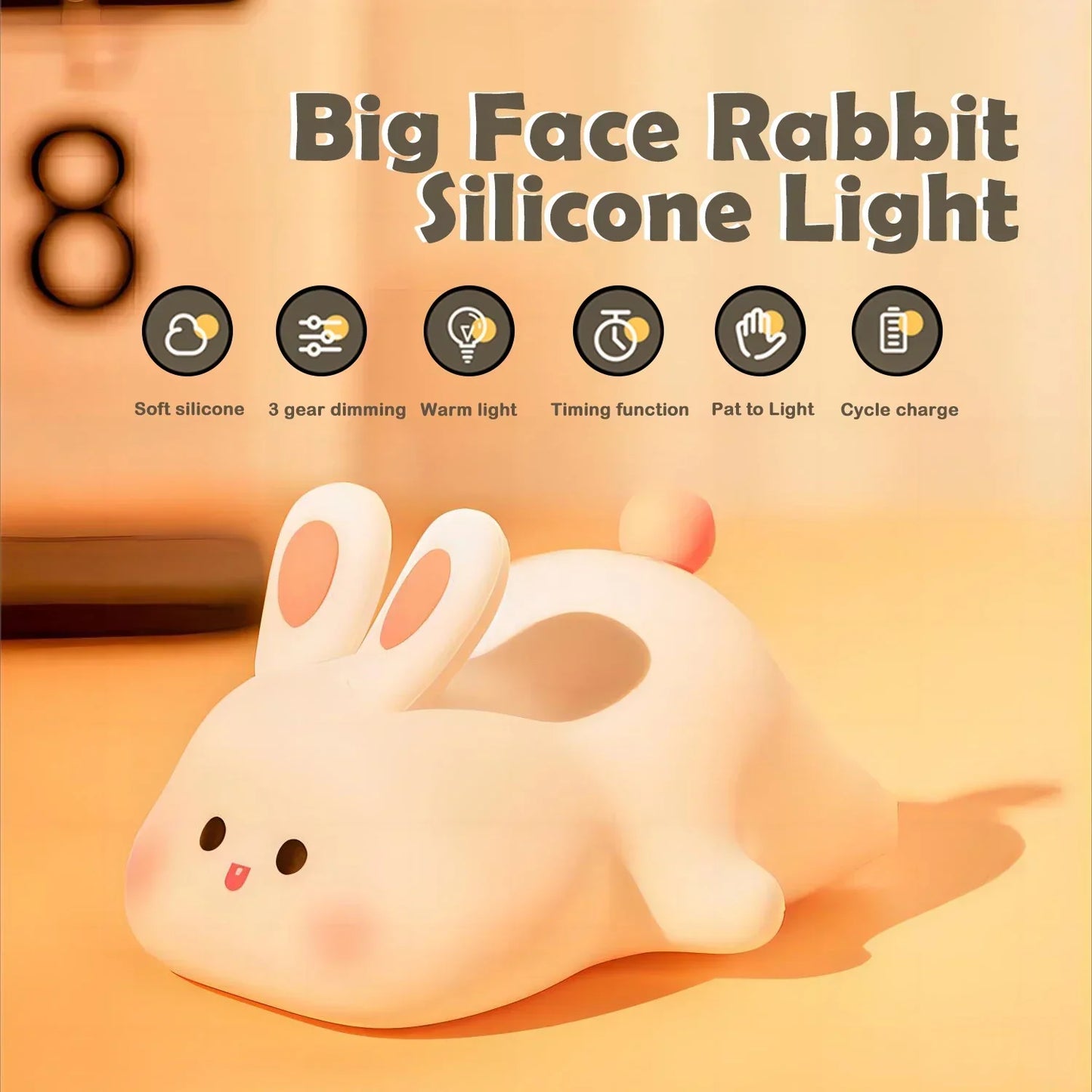 Cute Duck LED Plug Night Light Soft USB