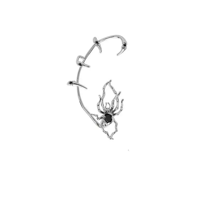 Dark Spider Web Drop Earrings