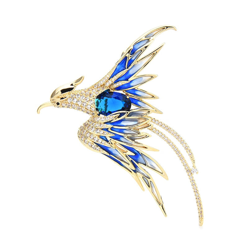 Vibrant Bird Shape Pin Brooches