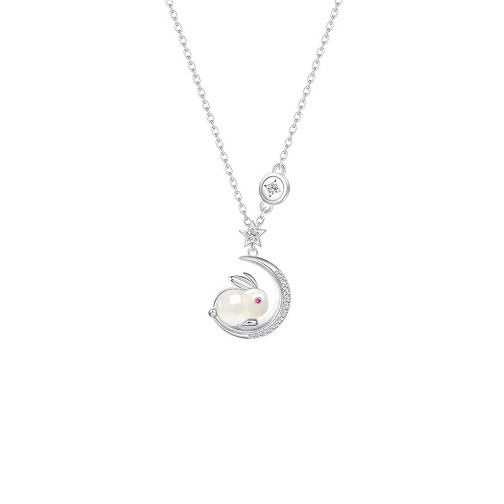Glowing Bunny Moonlight Chain Necklace - Luxicro