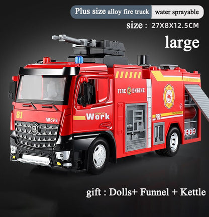 Big Kids Fire Engine Toy Truck Playset - Luxicro