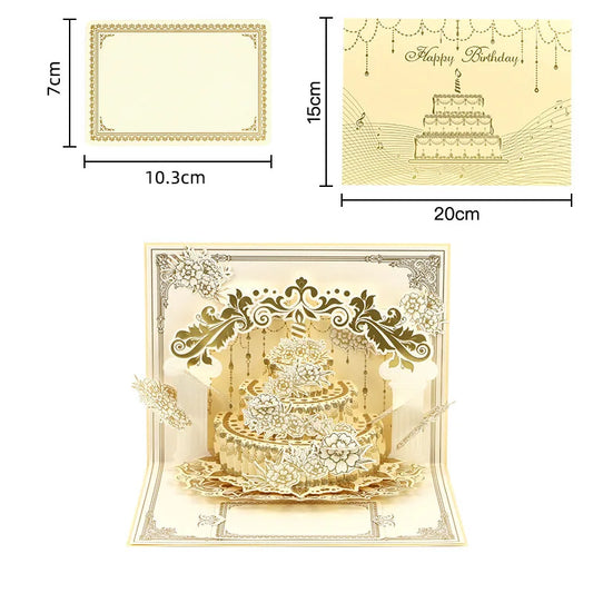 Bright Pop Up Happy Birthday Card - Luxicro