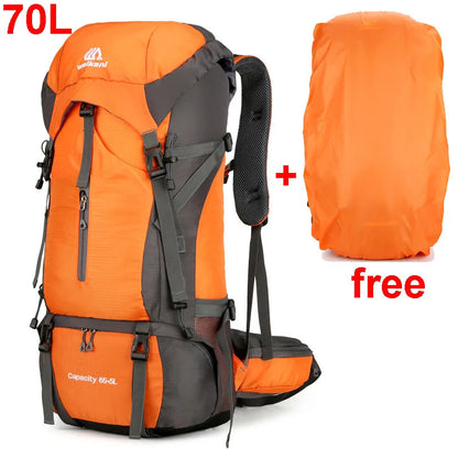 Waterproof Trekking Rucksack 70L with Rain Hood