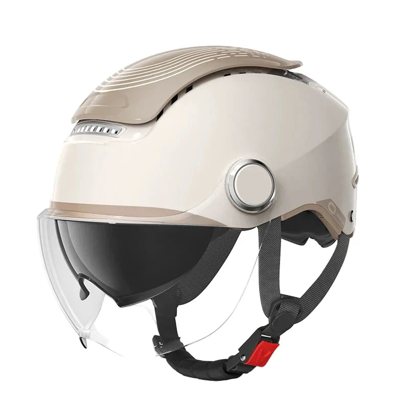 Lightweight Open Face Motorcycle Helmet with Dual Visor