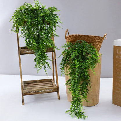 Realistic Hanging Artificial Fern Plant 90cm UV Resistant - Luxicro