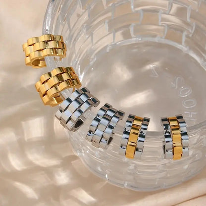 Fashionable Clock Design Dangle Earrings